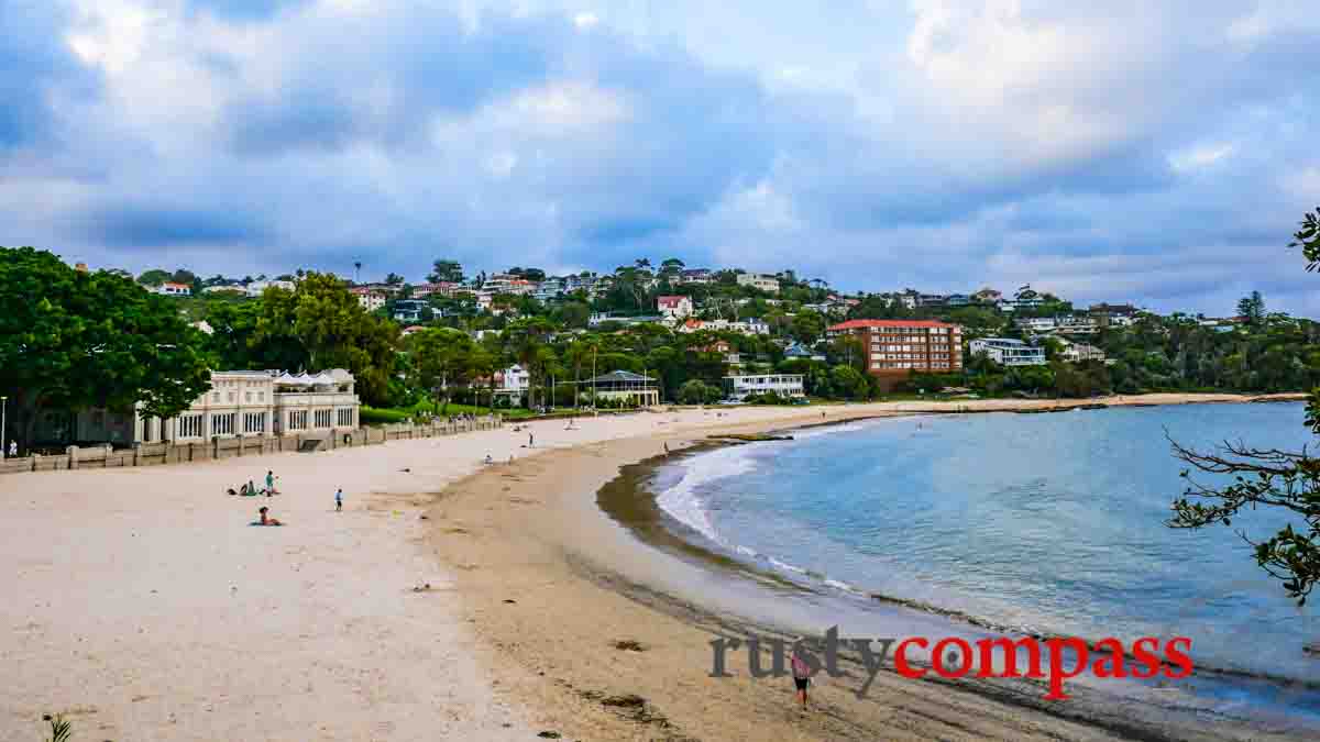 Balmoral Beach and its 1920s pavilion - a good spot for a bite any time of year.